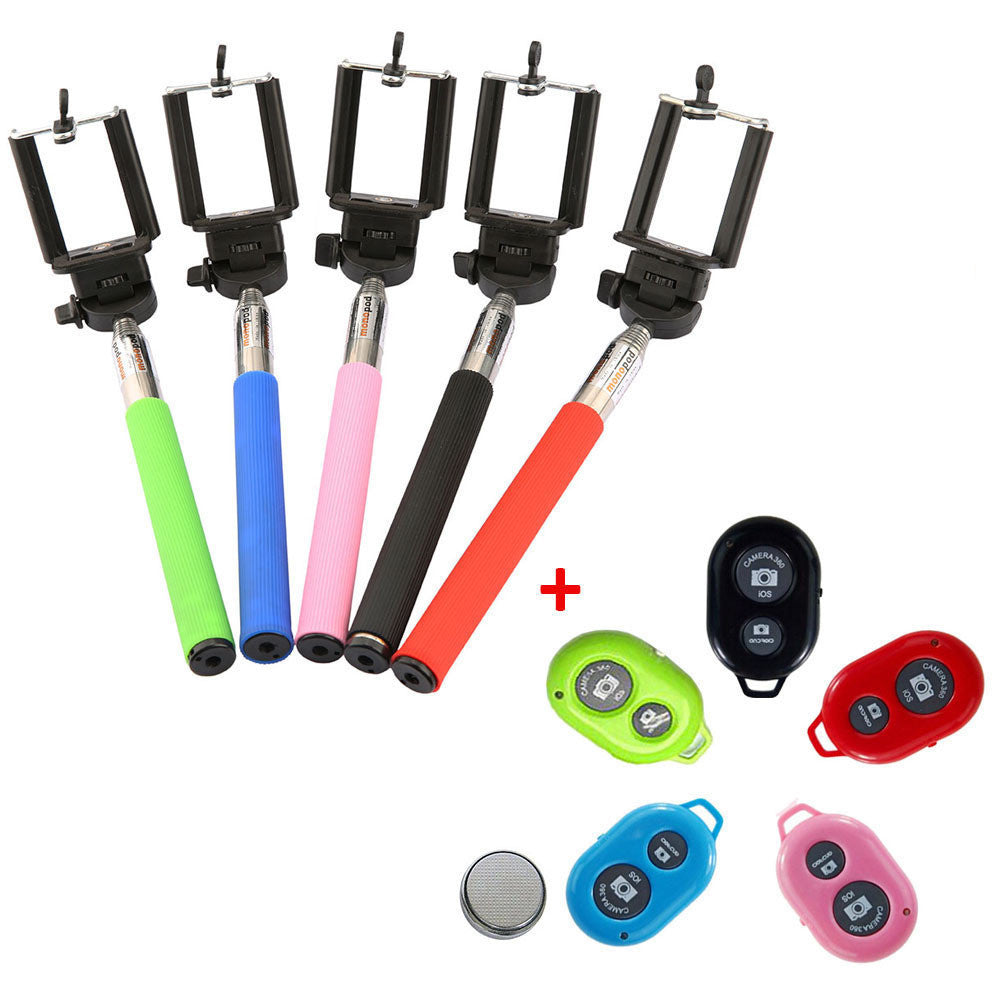 Selfie Stick With Bluetooth Remote