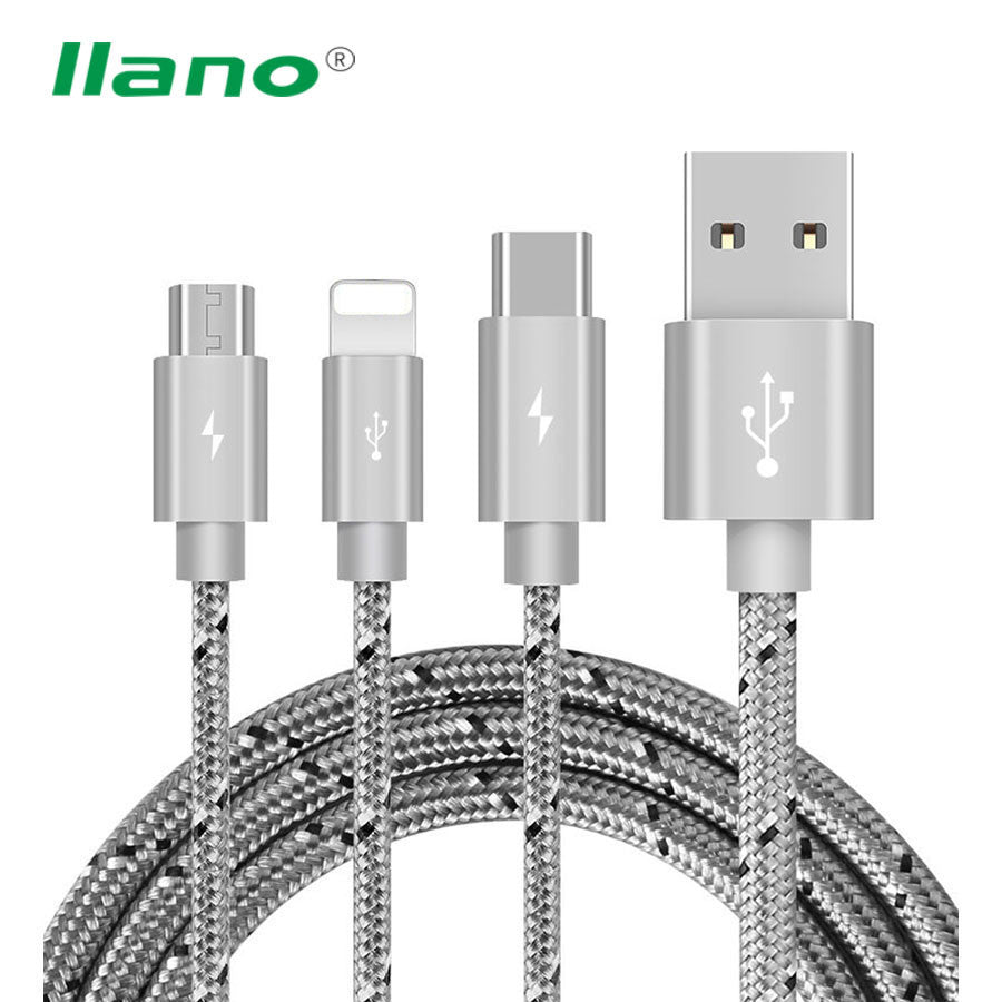3 in 1 Braided Charge Cable