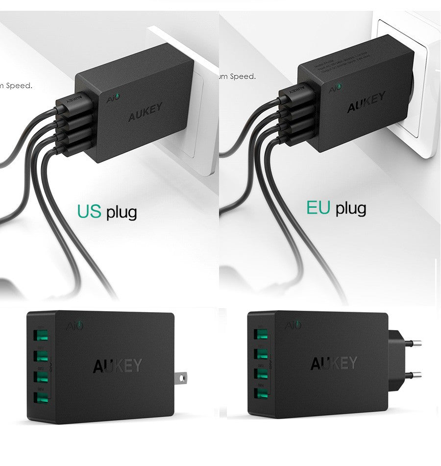 Universal 4 Port USB Charger Travel Wall Charger